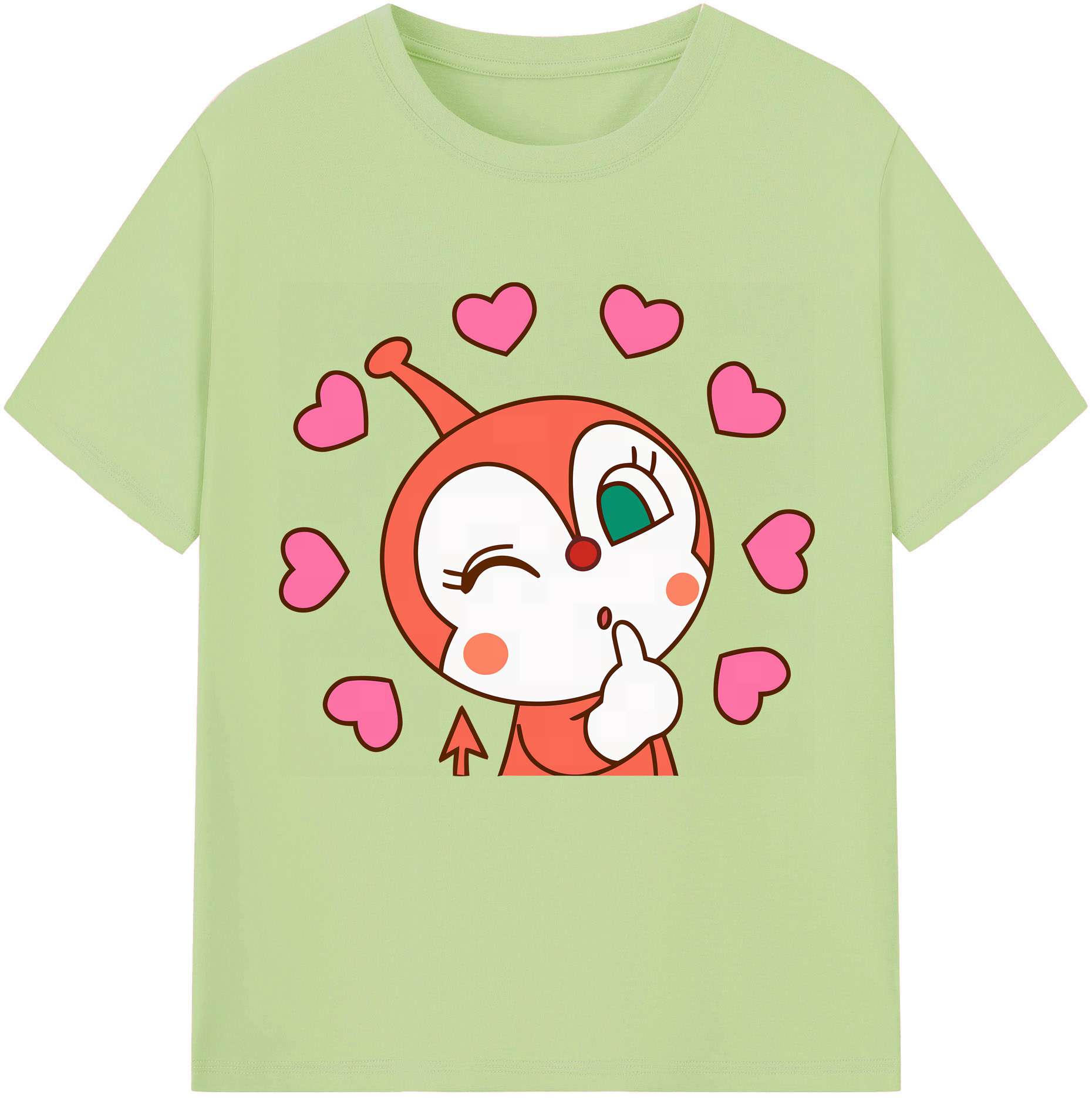 （画像用） アンパンマン Anpanman 綿100％半袖Tシャツ（フロントプリント）